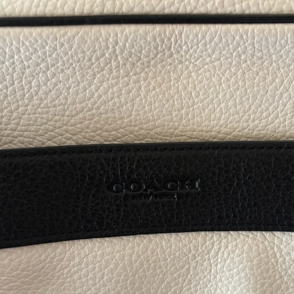 Coach Charles Leather Camera Messenger Bag - F26077 - White/Black - Picture 5 of 13